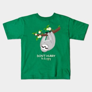 Sloth Branch Illustration Kids T-Shirt